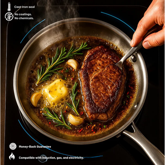 TitanioX® – Pure Titanium Non-Stick Frying Pan without Coatings or Chemicals