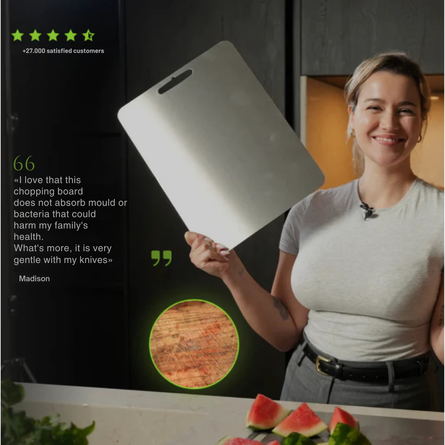 TitaniumX® - Pure Titanium Cutting Board